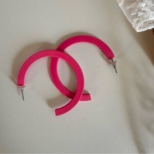 Uncommon James | Hot Pink Island Hoops